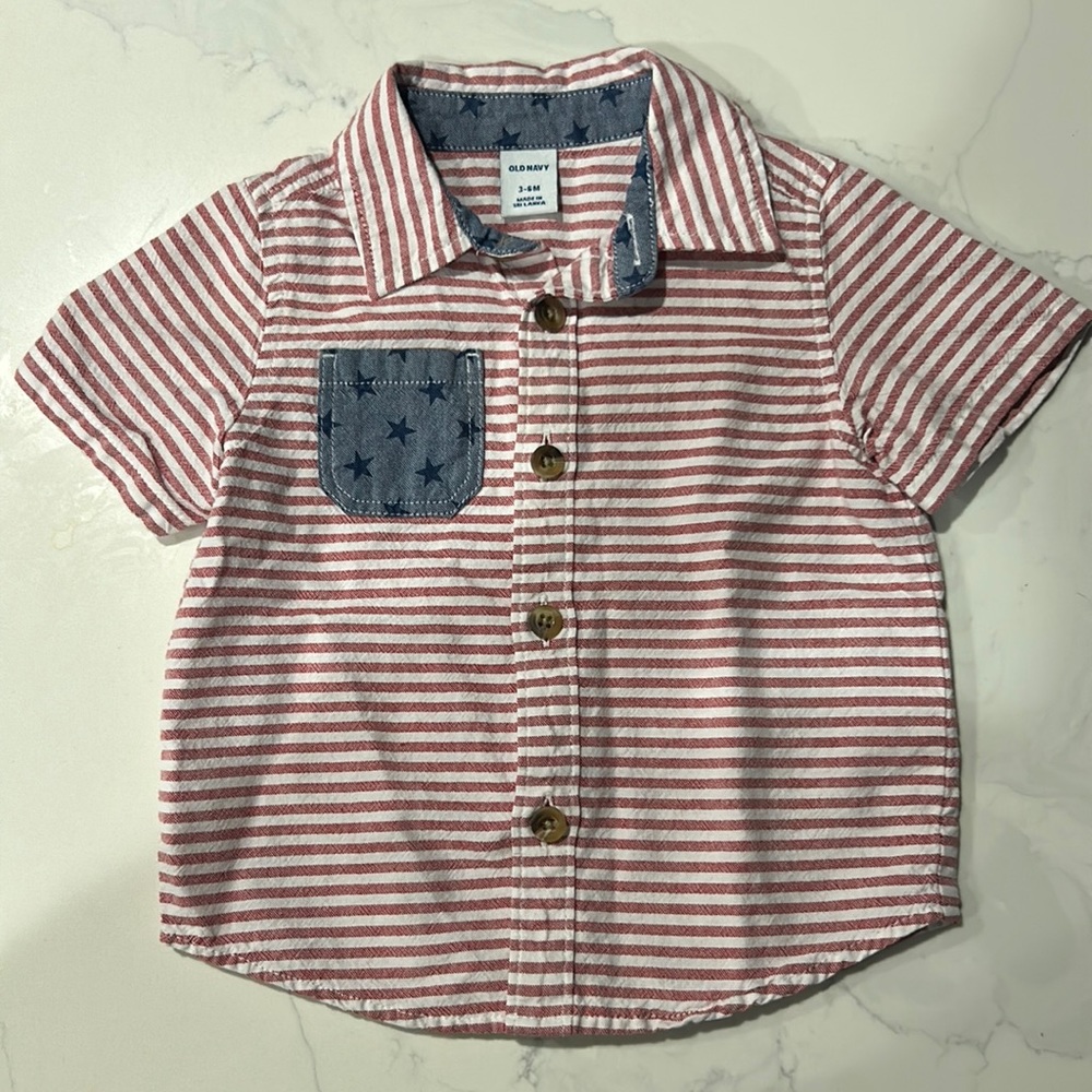 Old Navy 3-6 month button up